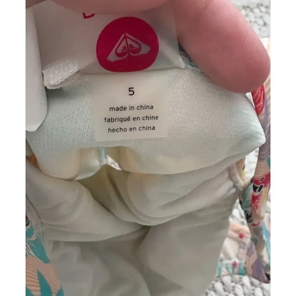 Girls Roxy Tropical One Piece Swimsuit Size 5